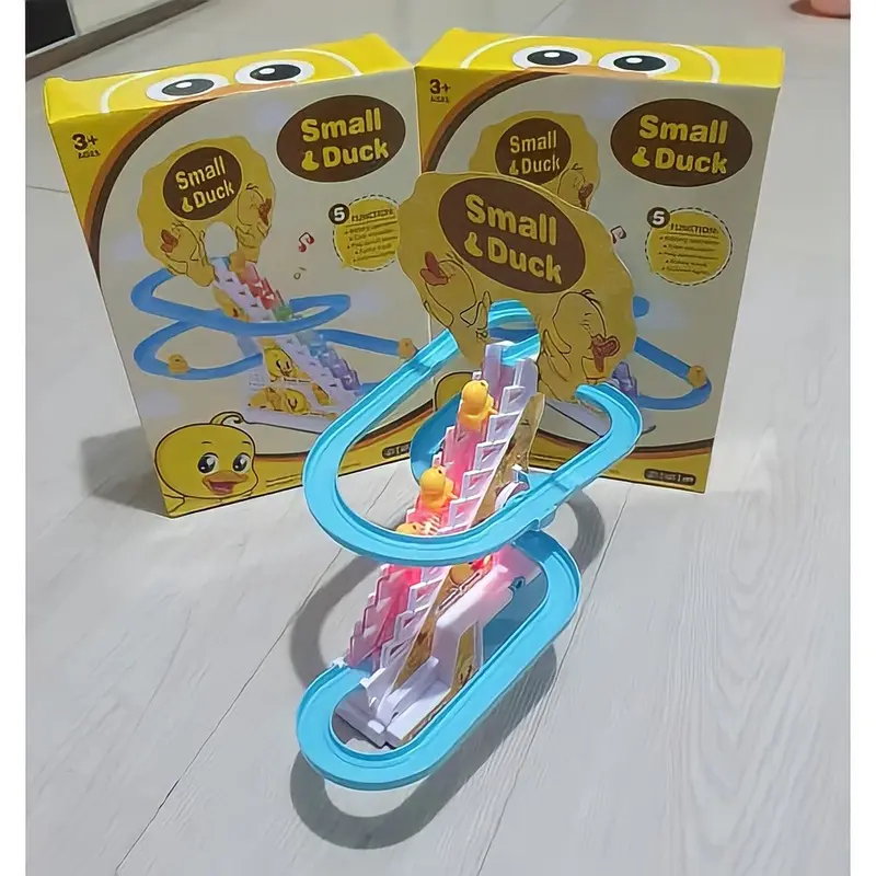 ( BISA COD ) PROMO FREE BATERAI MAINAN BEBEK NAIK TANGGA UNTUK STIMULASI TENGKURAP TUMMY TIME TRACK TANGGA BEBEK SMALL DUCK BEBEK KUNING / TRACK RACING BALAP NAIK TANGGA SNI / MAINAN ANAK LAKI LAKI / MAINAN ANAK PEREMPUAN MURAH 3