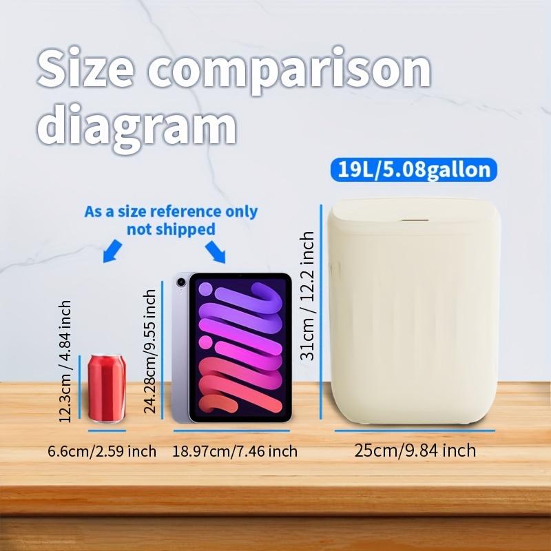 Product Introduction of A large kitchen trash can with a capacity of 19 liters/5.08 gallons, with lid, plastic oval non-touch sensor trash can, odor sealing technology, dry battery power 16