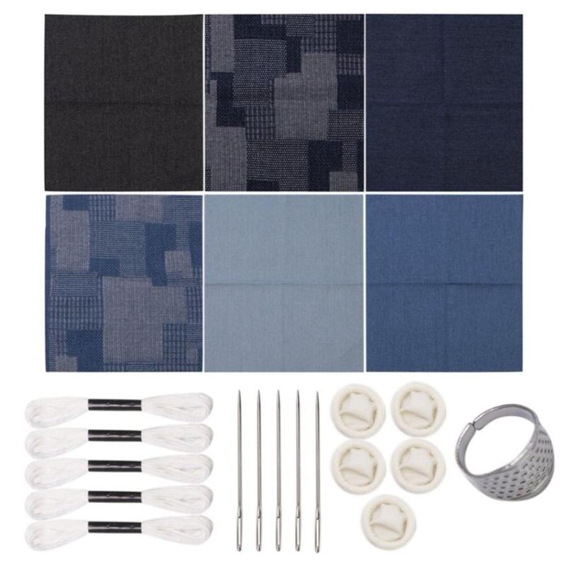 Kit Sashiko Japonais A4 Avec Tissu Soluble Et Fil – Broderie Traditionnelle
