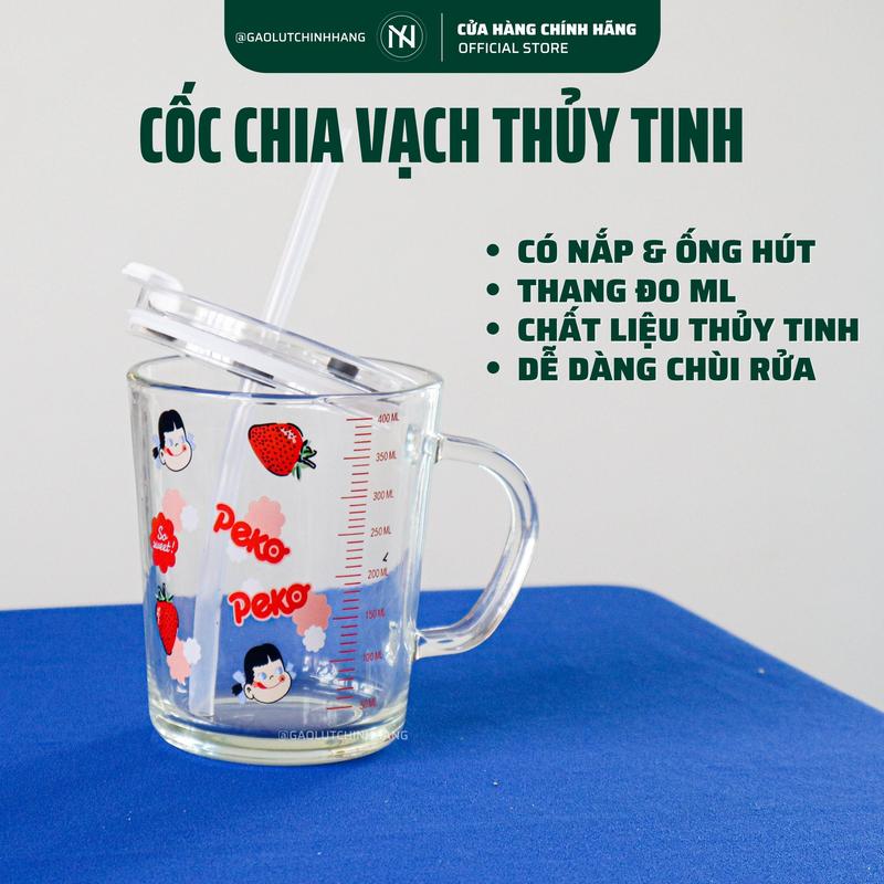 Cốc Chia Vạch Thủy Tinh Có Nắp 0