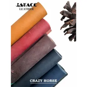 Kulit Sapi Lembaran CH Premium / Kulit Sapi Crazy Horse Leather Sheet Asli Harga Kaki Warna Gelang Kalung Kerajinan