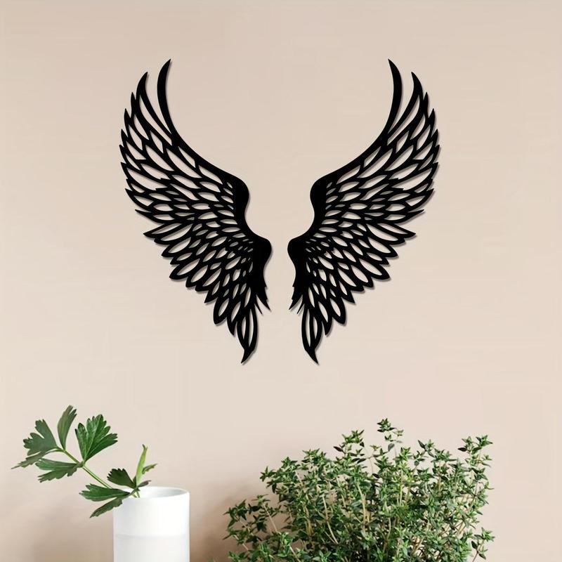 Angel Wing Design Wall Art, Metal Wall Decor, Wall Hanging Decor for Home Living Room Bedroom, Home Decor, Room Decor, Poster 2