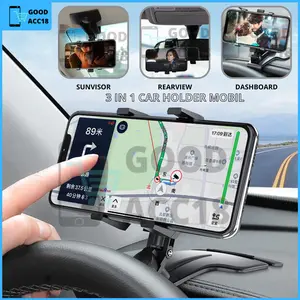 NB35 Holder Hp Mobil Jepit Dashboard 360 derajat dudukan telpon mobil Car