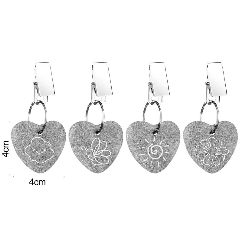 8Pcs/Set Clip Tablecloth Weight Heavy Duty Marble Windproof Flower Sun Cloud Butterflies Keychain Curtain Dining Table Cover Pendant Home Supplies 5