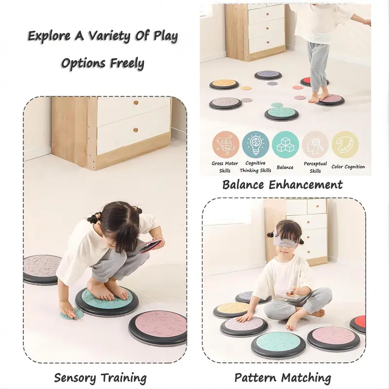 Durable Balance Bridge Toy, 6 Counts/set Indoor & Outdoor Balance Sensory Toy, Creative Birthday and Holiday Gift Options 2