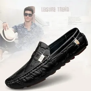 Prelesty Premium Sepatu Pria Loafer Tanpa Tali Pantofel Santai Kasual Kerja Kulit Sapi Asli Anti Slip Lentur Ringan Kekinian 045