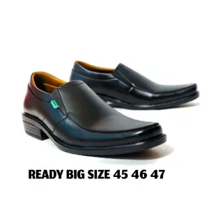 Terlaris Kickers Sepatu Pantofel Classic Casual Pria Black Tan Ready Ukuran Besar Big Size 45 46 47 Shoes Kerja