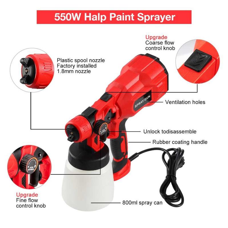 Super Murah Semprotan Cat Dinding Spray 1.8mm 800ml 550W Z43111 5