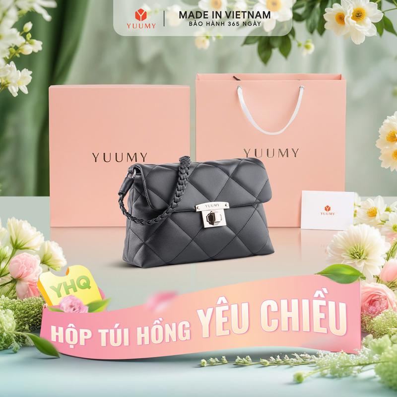Túi Yuumy - Bộ hộp quà Túi đeo vai nữ YUUMY YN255 + Hộp + Túi Giấy + Túi rút đựng sản phẩm + Thiệp viết lời chúc