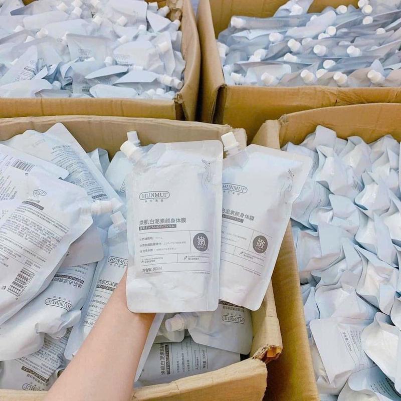 Product Introduction of ( CHÍNH HÃNG ) Kem ủ trắng - tắm trắng da body HUNMUI 300ml 5