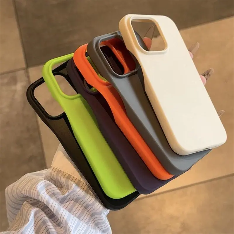 Ốp Lưng iPhone 16 / 15 Pro Max, Tương Thích Với iPhone 13 / 12 / 11 / 14 Plus, Ốp Lưng Nửa, Màu Trơn T4A78-32