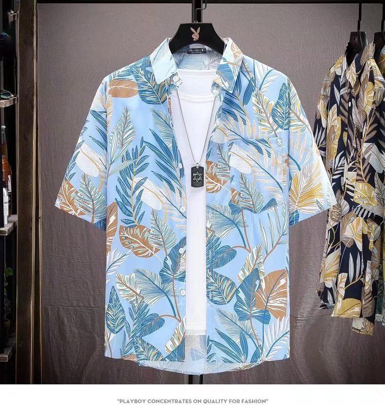 Product Introduction of Closet-TT  เสื้อแจ็กเก็ต แขนสั้น แบบบาง ทรงหลวม ลายดอกไม้ สไตล์ฮ่องกง เรโทร เสื้อฮาวาย สไตล์ฮาวาย เหมาะกับเดินชายหาด 37