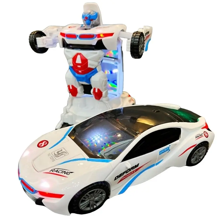 Automatic Deformation Robot Car Toy, 1 Count Transforms Car Toy, Automatic Universal Avoid Obstacles Car Toy with Lights and Music, Birthday Gift, Transformers, Gift, Gift for Boyfriend, Men's Gift, Toys for Boys