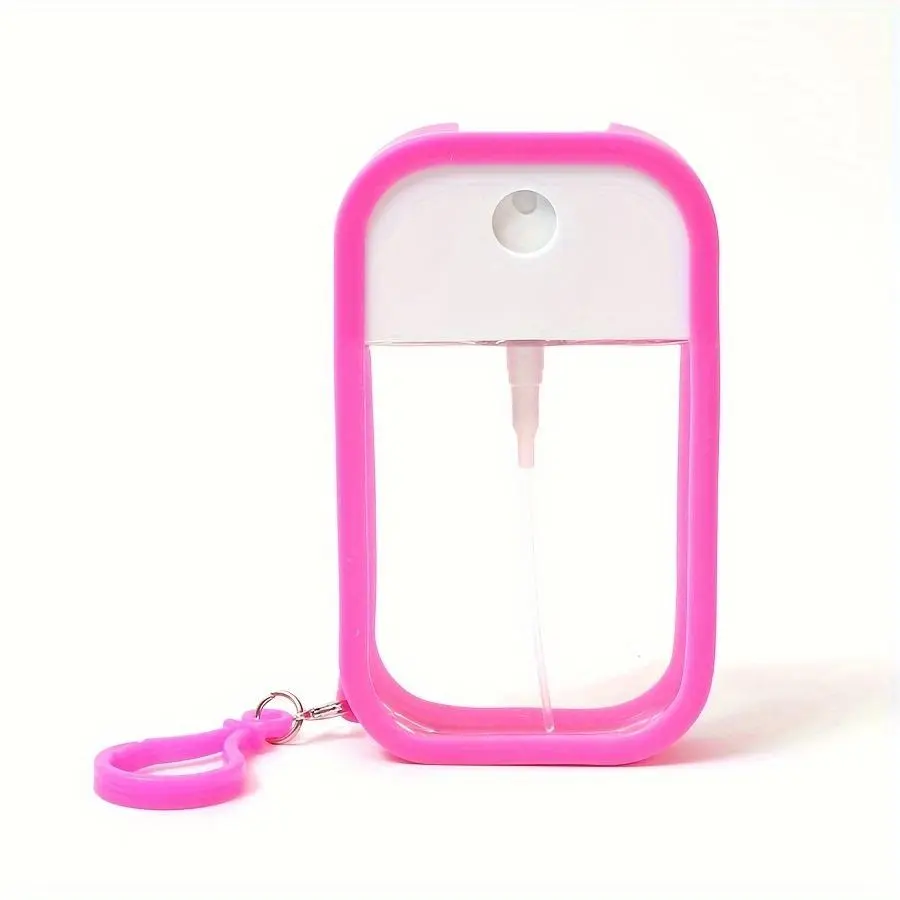 Silicone Spray Bottle, 3 Counts Portable Mini Empty Spray Bottle with Keychain, Multi-purpose Storage Bottle for Alcohol, Disinfectant, Perfume, Tin