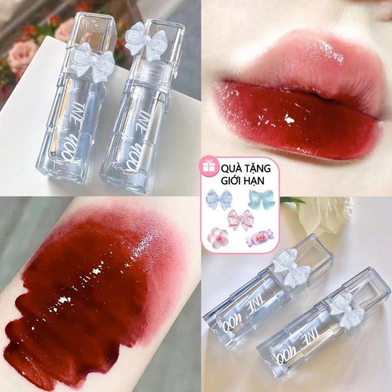 INEYOO Son bóng không dính ly son bóng lấp lánh cho tiệc tùng bộ 4 màu sắc rực rỡ dung tích 3.0g đầy đặn son má hồng lỏng chính hãng.