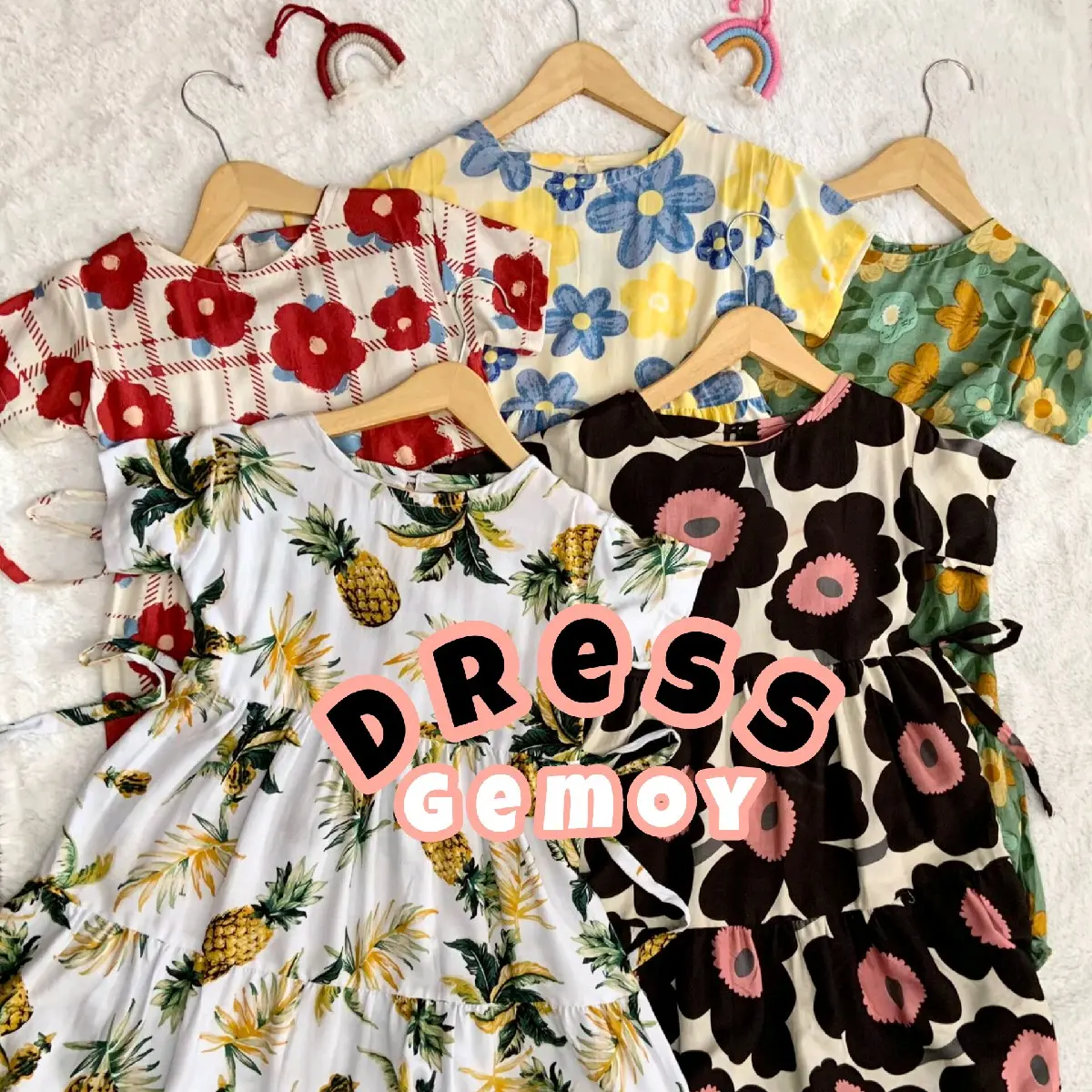 DRESS GEMOY Anak 2-6 Tahun - Dress Cantik Anak perempuan - Motif Lucu - Daster Anak Cewek Rayon Katun