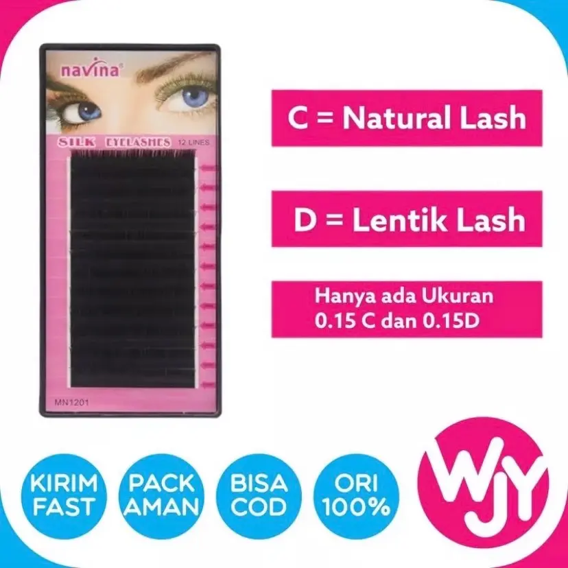 (0.15 C / D) NAVINA Eyelash extension Bulu mata tanam BULU MATA SAMBUNG MURAH MERIAH LENTIK