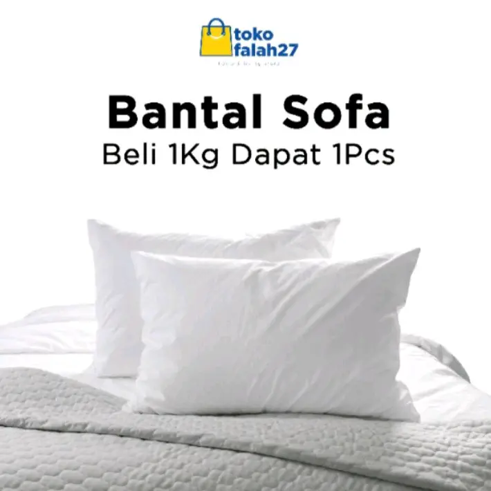 Bantal sofa Size  51x66 60x60 70x70 90x60 50x100 Katun Putih 1