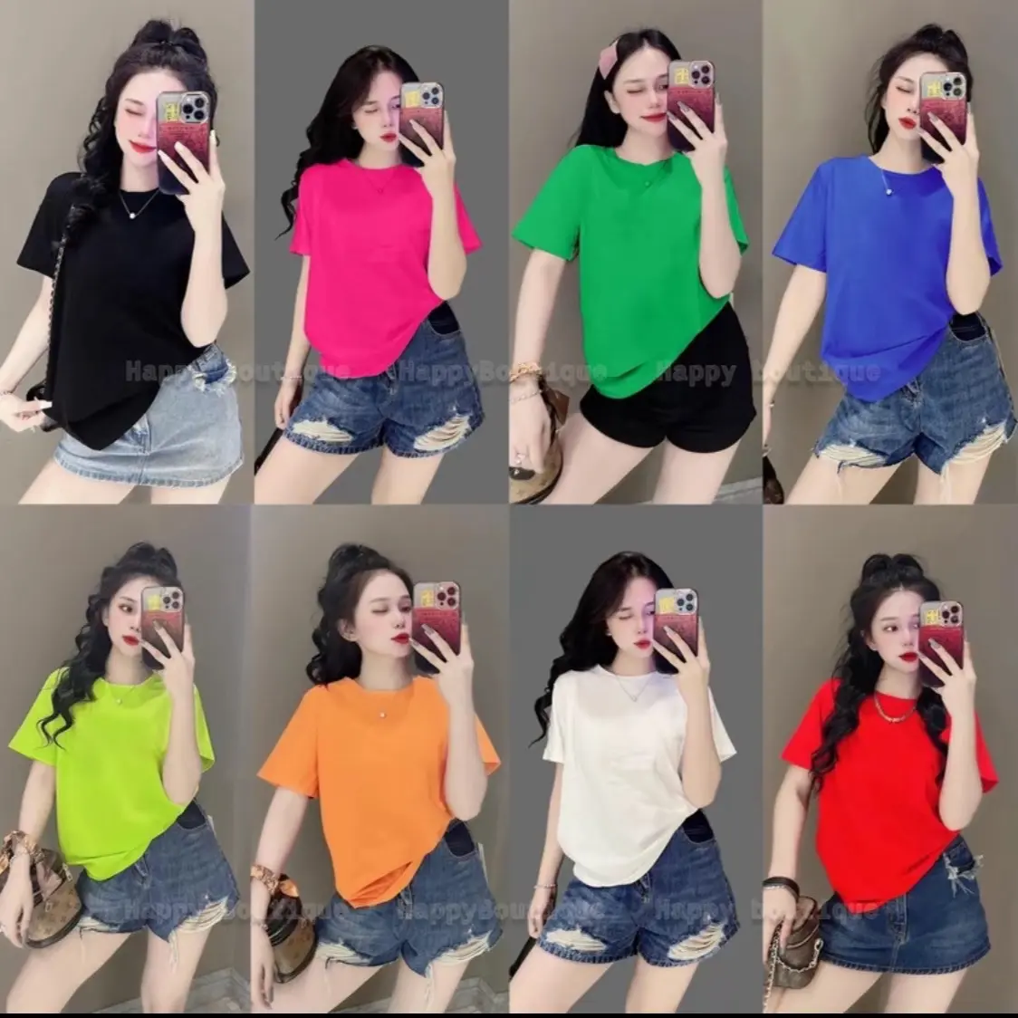 A19:áo fom vừa 40-60kg thun thái nữ co giãn thoải mái