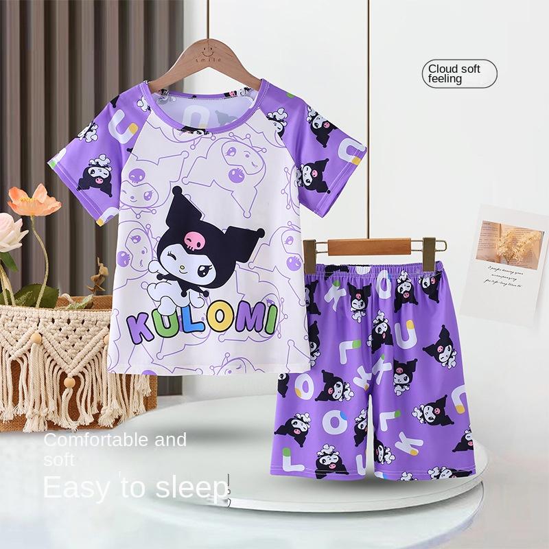 Product Introduction of Bộ Đồ Ngủ Mùa Hè Cho Bé Gái, ngắn Tay Và Quần Đùi, Chất Liệu Mỏng, Thích Hợp Cho Trẻ Em, Cho Bé Gái Và Bé Trai, Bộ Đồ Mặc Nhà Dễ Thương 13