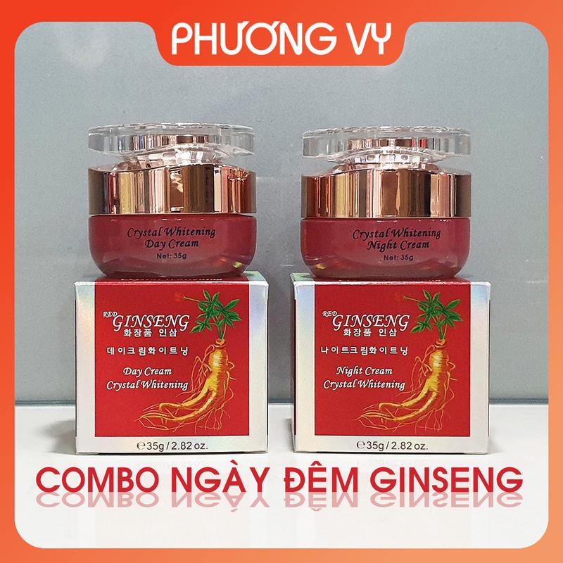 COMBO kem sâm Red Ginseng, cho da nám tàn nhang và trắng da