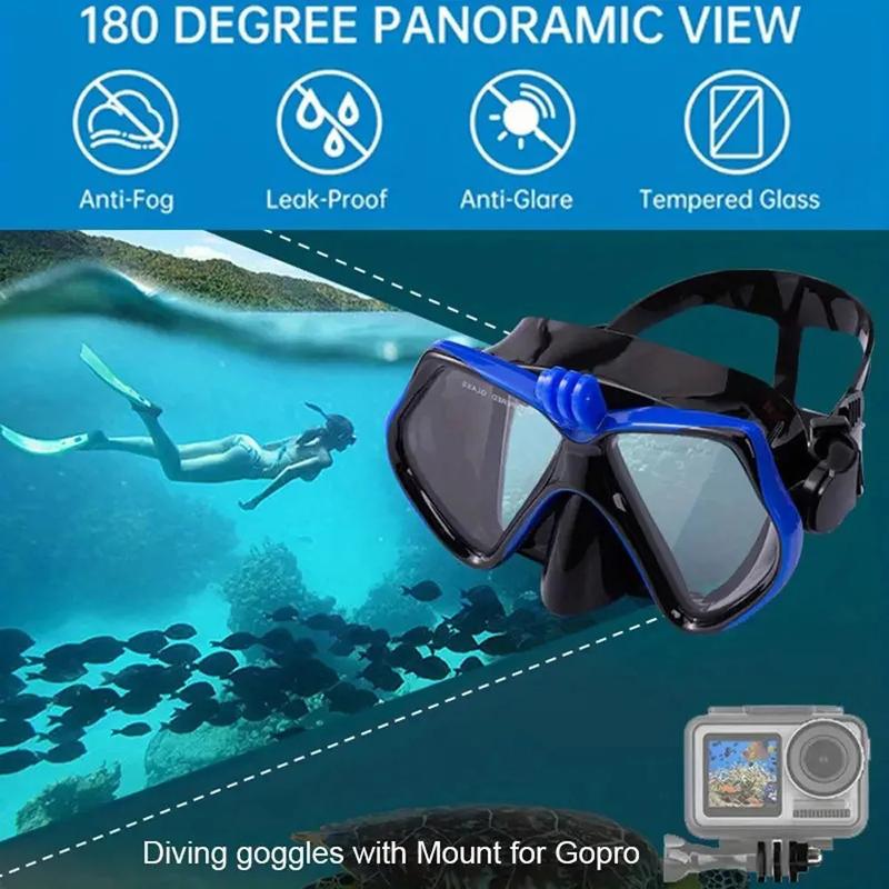 Product Introduction of Mặt nạ lặn, CCZedo, kính bơi, cho GoPro, cho máy ảnh thể thao dưới nước, kính cường lực, ống lặn Ống khô có bình dưỡng khí khô chuyên nghiệp, thích hợp cho người lớn và thanh thiếu niên 18