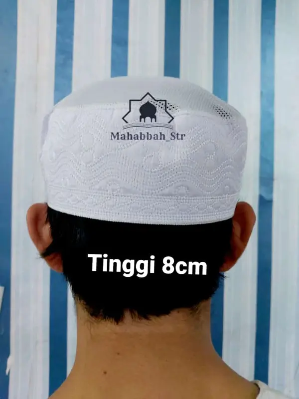 Peci Madinah Jaring Kopiah Haji Tinggi 4cm 5cm dan 6cm 7cm 8cm 2