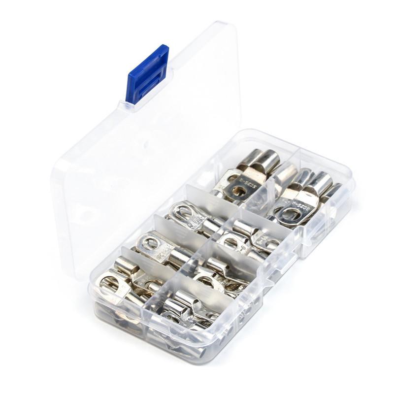 Product Introduction of 220Pcs SC Bare Ring Terminals Lug Ring Tinned Copper Tube Lug Seal Battery Wire Connectors Bare Cable Crimp Soldered 39