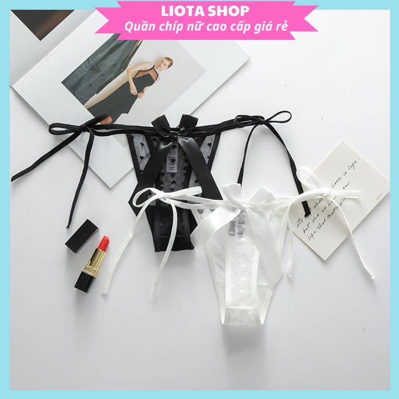 Quần Lót Nữ Ren Lọt Khe Buộc Sườn Cao Cấp R35
