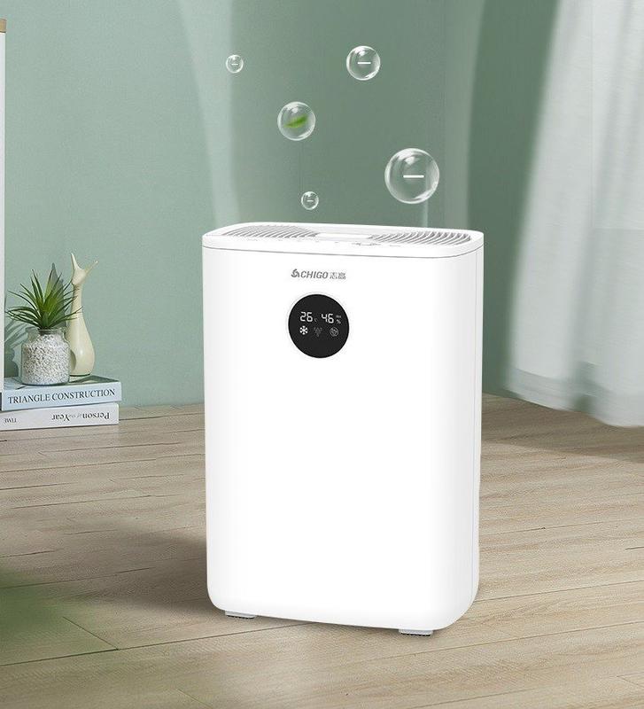 Máy hút ẩm Chigo ZG-908EA 2.5L, công suất 65w, có tạo ion âm, tạo mùi, đèn UV khử khuẩn 4