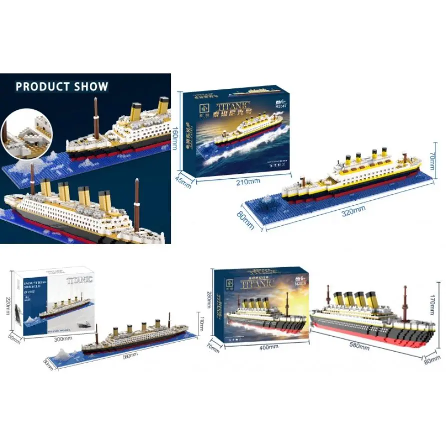 3DMô hình siêu tàu RMS Titanic cỡ lớn siêu sắc nét đồ chơi giáo dục, đồ decor.phòng