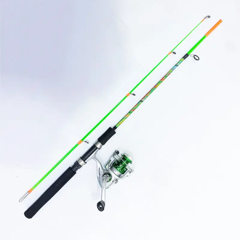 1 Set Paket Bundle Joran Pancing Spinning Fishing Rod Fiber Solid Dengan Reel Pancing Spinning Series LF1500 Berkualitas High Quality 4