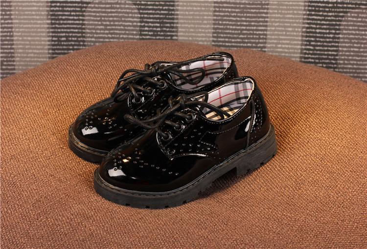 Product Introduction of 2024 New Year School Season Boys&Girls Performance Shoes British Fashion Casual Chic Leather Shoes Wear-resistant Dirt-proof  Elegant Temperament 8