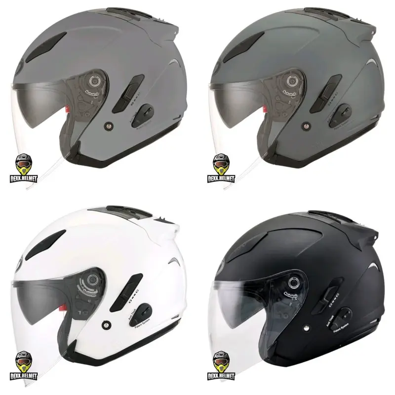 Helm KYT Galaxy Flat R Solid SNI Original Half Face [XXL READY] Motorcycle Visor 0