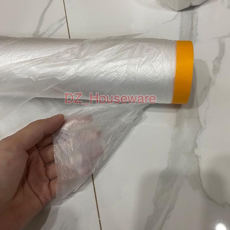 Plastik Pelindung Debu Renovasi / Covering Film Masking Tape / Plastik Debu / Cover Plastik / Plastik Pelindung Debu / Plastik Serbaguna Penutup Furniture 7