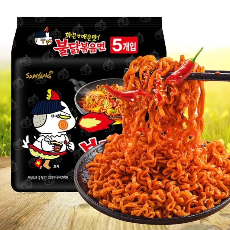 Lốc 5 gói mì gà cay samyang , mì trộn khô gà , mì trộn cay , mì cay hàn quốc