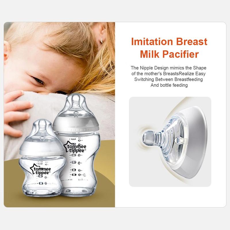 จุกนมหลอก Tommee Tippee เปลี่ยน, สำหรับขวดนม Tommee Tippee, 6 ซม., เหมาะสำหรับขวดนมเด็ก, การออกแบบคอกว้าง, ป้องกันหมอก, ทำจากซิลิโคน, เหมาะสำหรับ Basi Pooh เด็กหญิง เด็กผู้ชาย 3