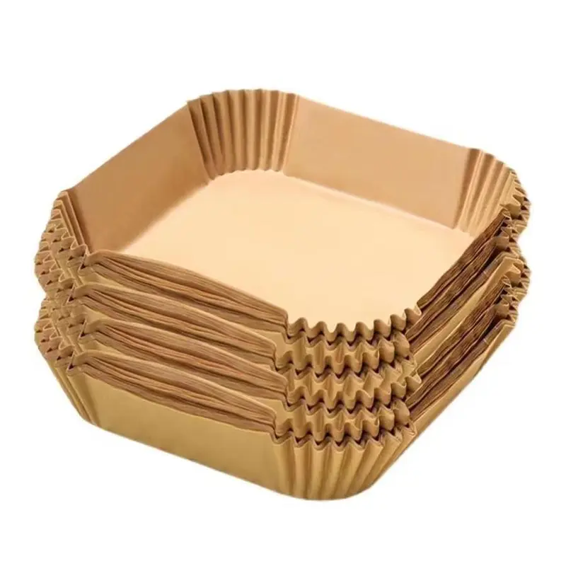 Disposable Air Fryer Liner (100pcs), Non-stick Parchment Paper Liner, Baking Paper for Home Kitchen, Kitchen Accessories, Household Kitchen Products, Air Fryer Accessory Set 8