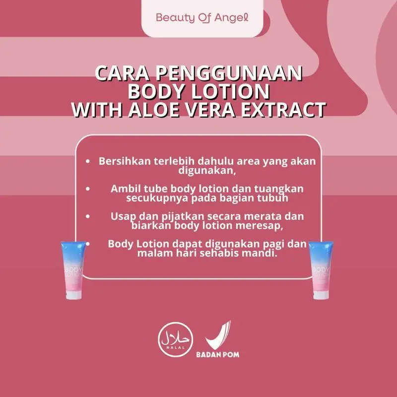 Beauty Of Angel Body Lotion Collagen Cream Pemutih Mencerahkan Badan Kecantikan Aroma Bubble Gum Niacinamide BPOM Extract Memutihkan Tubuh Pencerah Hand Hitam Acid 6