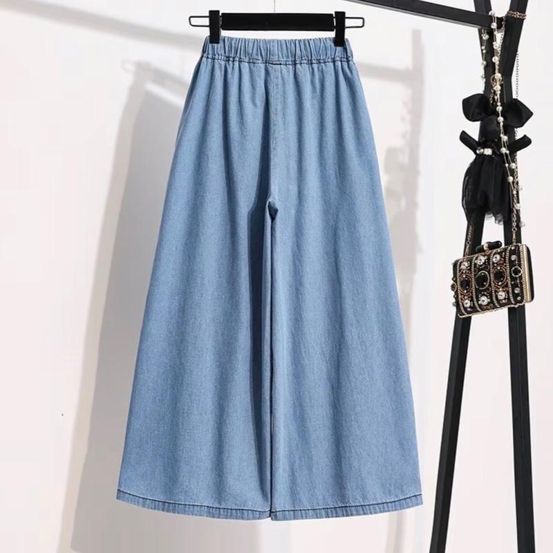 [Có BIGSIZE] Quần ống XUÔNG  chất liệu bò giấy jeans mềm trẻ trung năng động phù hợp đi chơi đi làm. (Mạnh Chi fashion) Q24 Nữ Women Kem Pants Tre 3