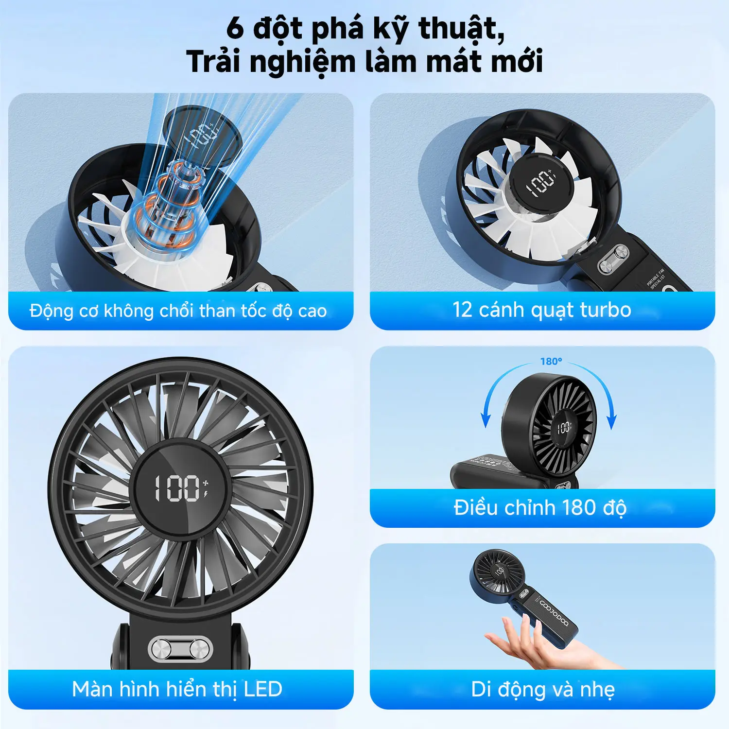 【GOOJODOQ* KOL/KOC】QUẠT CẦM TAY LÀM MÁT SIÊU TỐC TIỆN LỢI Phụ Kiện Mobile Usb PHÙ HỢP   LÀM QUÀ TẾT, QUÀ CHO NGƯỜI YÊU | BigBuy360 - bigbuy360.vn