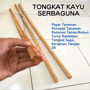 Tongkat Kayu 100cm Bentuk Bulat Halus Untuk Pagar Taman Dan Kerajinan
