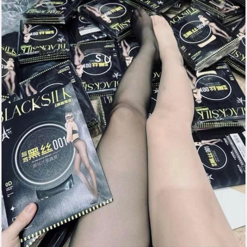 Quần Tất Nữ Tàng Hình Black Silk Siêu Dai Siêu Trong Women Đen Da 0