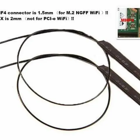 Antenna ax200 ax210 ax201 9560 m2 mhf4 ipex4 wifi dual antena ngff 4