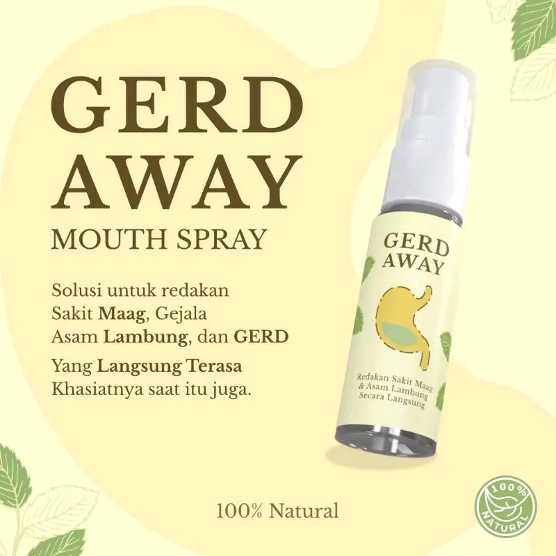 GERD AWAY Spray atasi asam Lambung Berlebih 100% aman Mulut