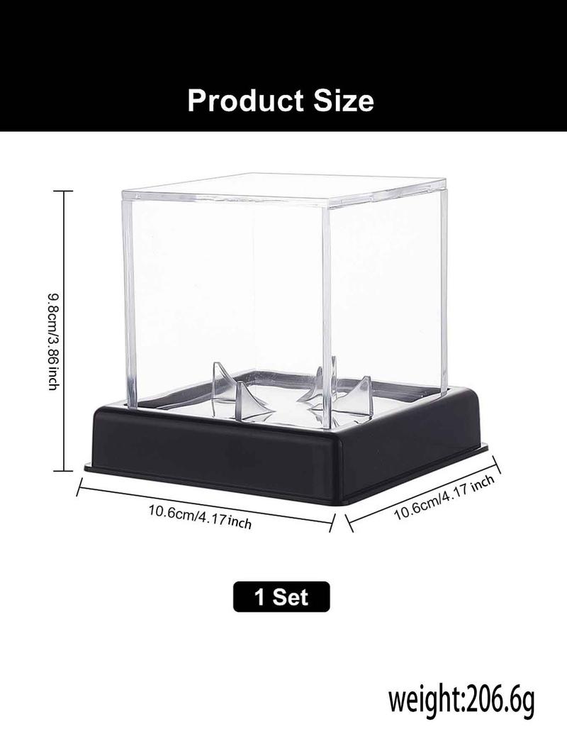 Product Introduction of Square Transparent Acrylic Golf Ball Display Case, Dustproof Golf Ball Storage Holder with Base, Jewelry Making Display & Packaging Supplies 1