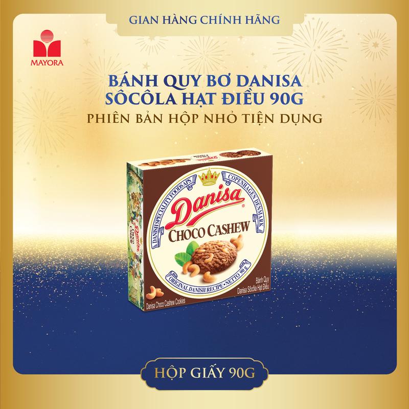  BÁNH QUY BƠ DANISA SÔCÔLA HẠT ĐIỀU 90G 