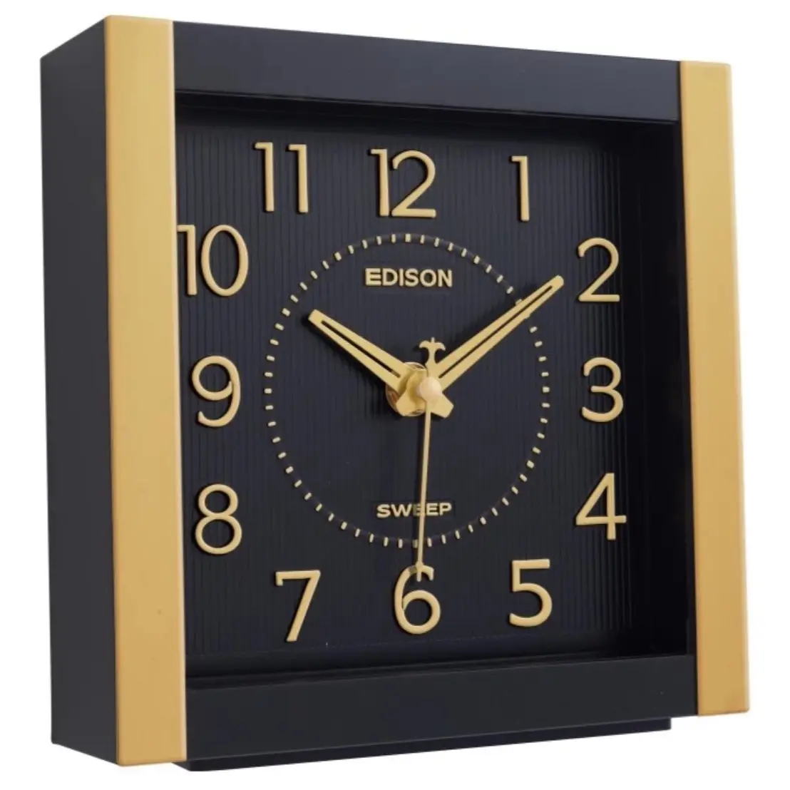 Jam Dinding Jam Meja Edison Sweep ES 171 T39 Timbul Ukuran 17cm x 17cm x 5.4cm