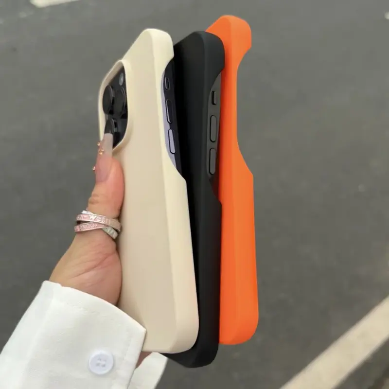 New Half Pack Silicone Case Matte Simple Solid Color Casing for IPhone 16 15 14 13 12 11 Pro Max Fall Prevention Soft Back Cover Borderless Button Shell 8