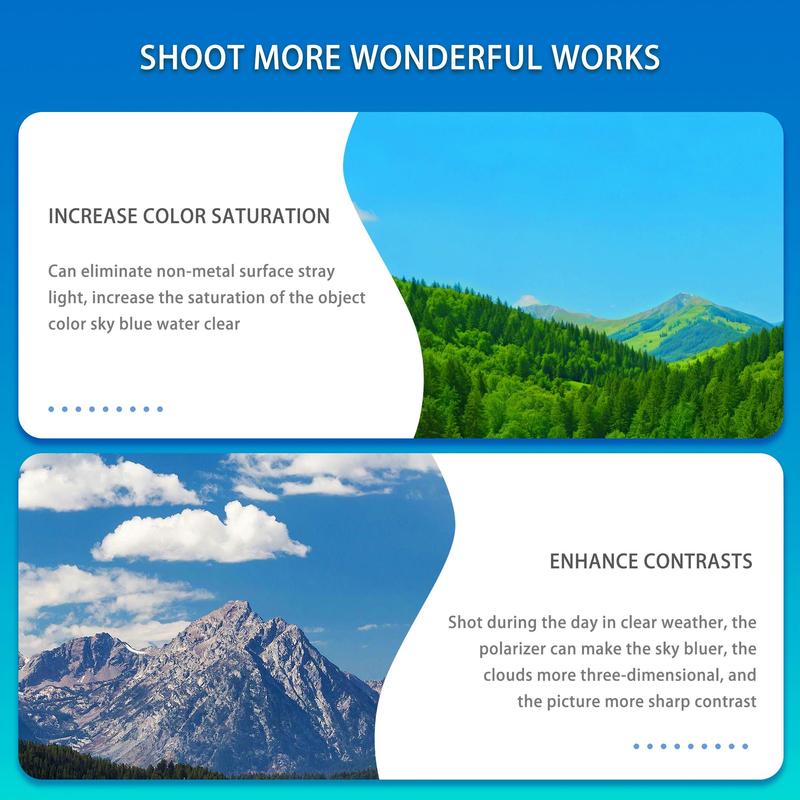 52mm Aluminum Alloy CPL Polarized Lens, Professional Quality Phone Lens with Storage Bag & Cleaning Cloth, Smartphone Accessories 3